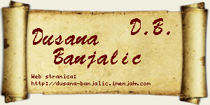 Dušana Banjalić vizit kartica
